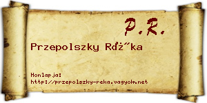 Przepolszky Réka névjegykártya